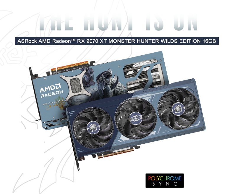 ナビハンター ASRock Monster Hunter Wilds Radeon RX 9070 XT Graphics Card